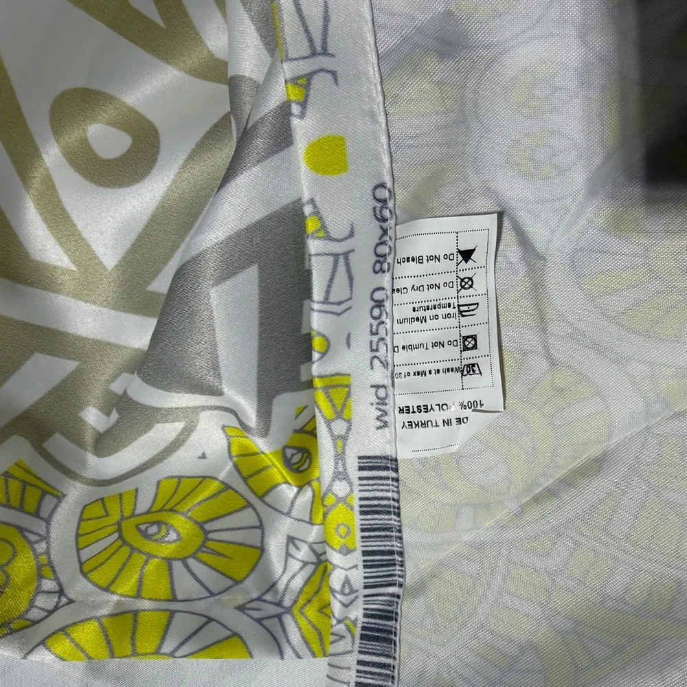Yellow, Grey and White Mandala Tapestry